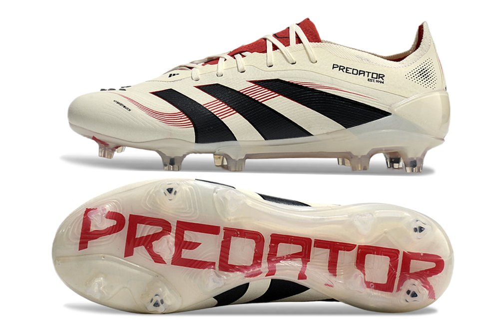 BOTA DE FUTBOL ADIDAS PREDATOR TONGUE FG ELITE - BLANCO/NEGRO