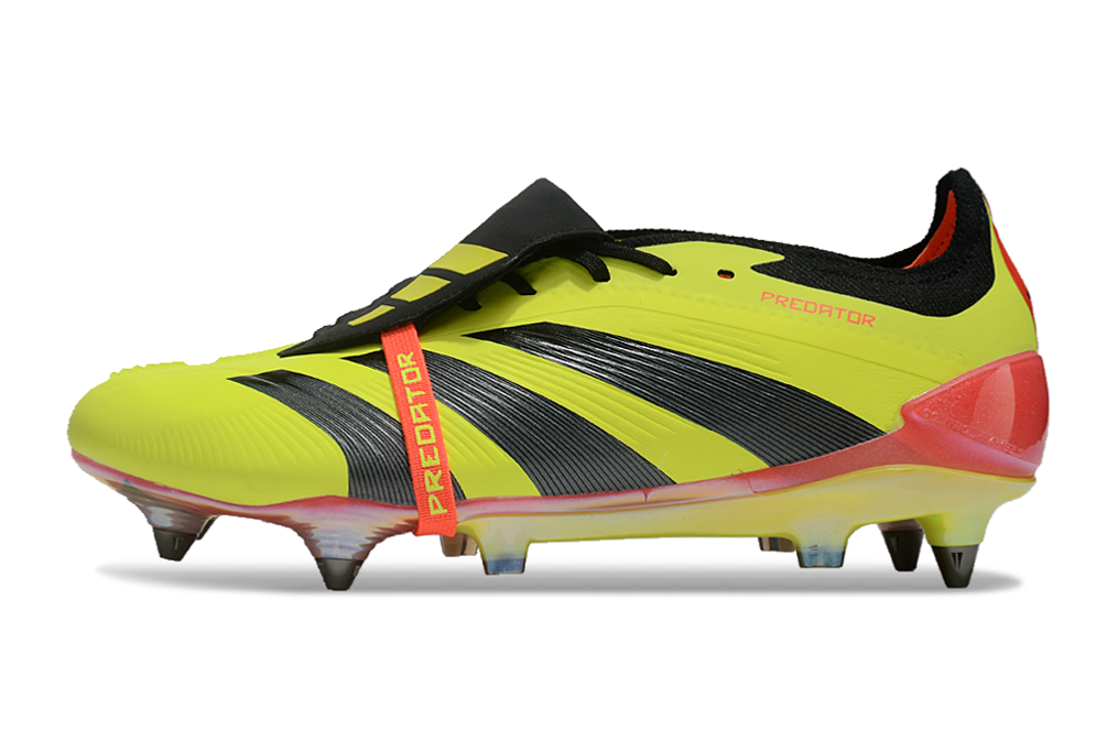 BOTA DE FUTBOL ADIDAS PREDATOR TONGUE SG ELITE - AMARILLO/NEGRO