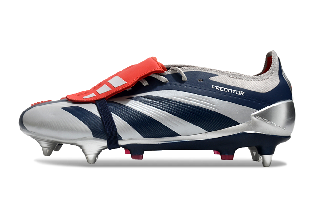 BOTA DE FUTBOL ADIDAS PREDATOR TONGUE SG ELITE - GRIS/NEGRO
