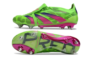 BOTA DE FUTBOL ADIDAS PREDATOR TONGUE SG ELITE - VERDE/ROSA