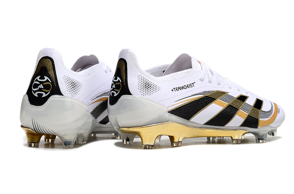 BOTA DE FUTBOL ADIDAS PREDATOR TONGUE FG ELITE - BLANCO/DORADA